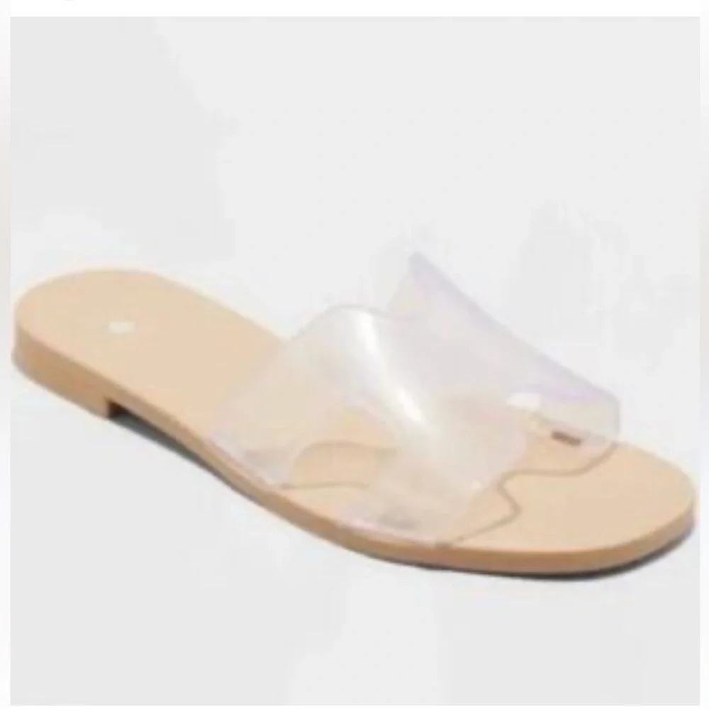 Shade & Shore Cream Tan Sandals Minimalist Design